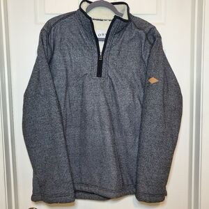 Orvis Brighten Men Sherpa Black Pullover Sweater XL